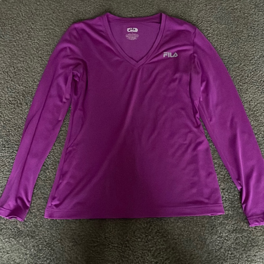 Purple FILA sport long sleeve women’s shirt